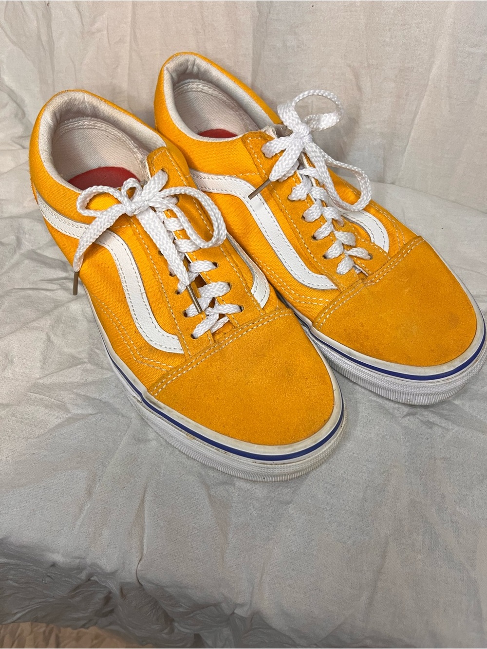 Converse Yellow and White Low Top Athletic Shoes - Picture 8 of 9